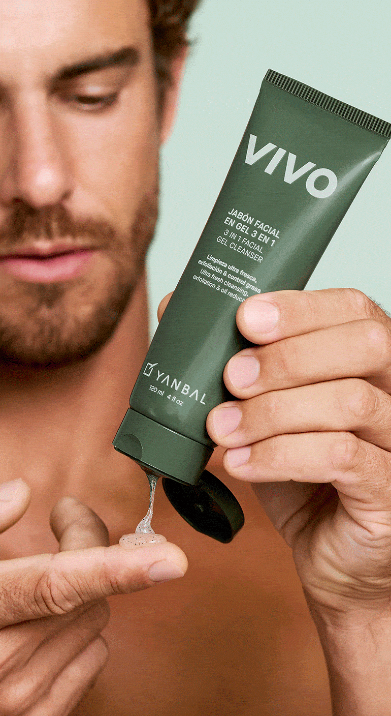 Jabón Facial en Gel 3 en 1 Vivo