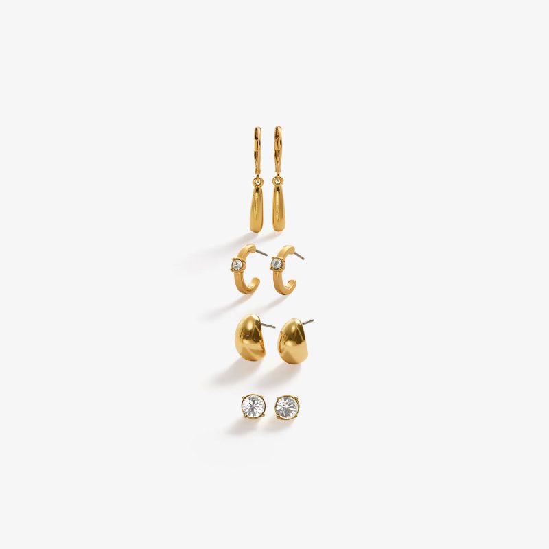 Set Aretes Gota Doré
