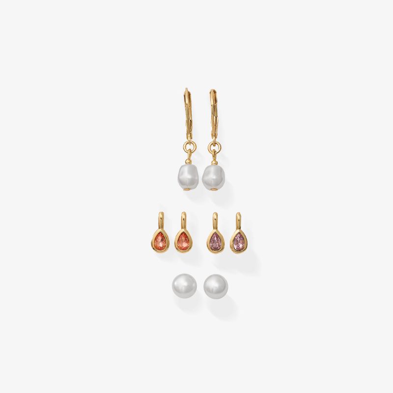 Set Aretes Mar De Perlas