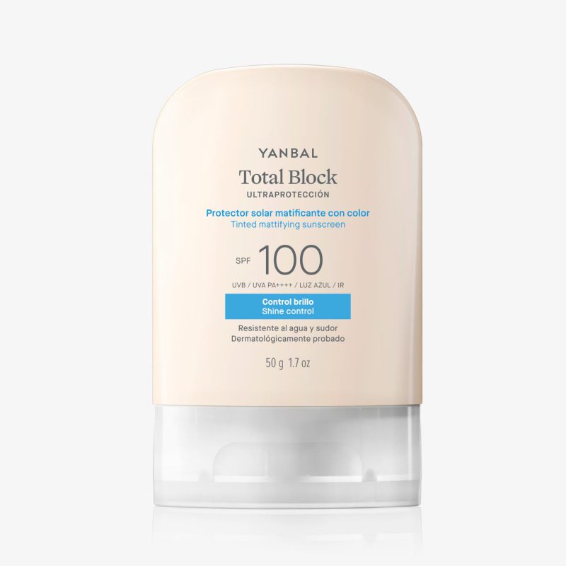 Total Block Protector Solar Matificante con Color SPF100