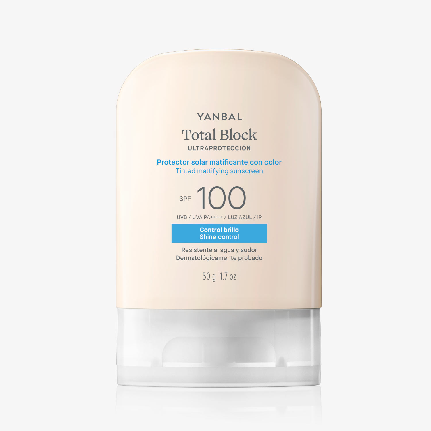 Total Block Protector Solar Matificante con Color SPF100