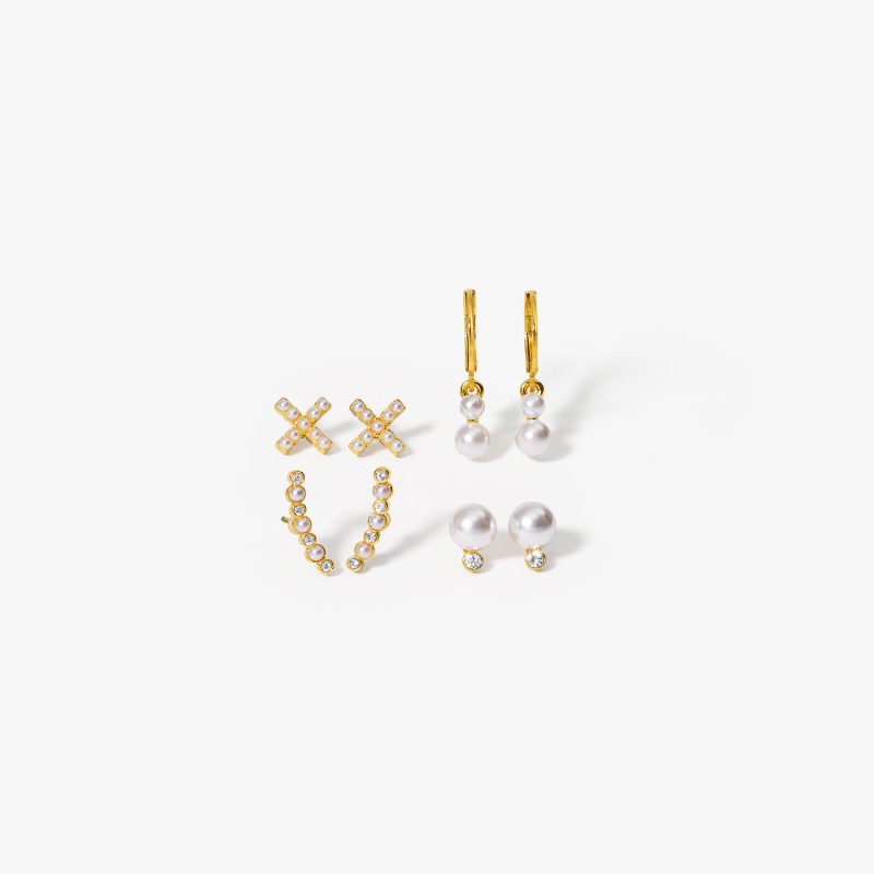 Set Aretes Classic Perlé