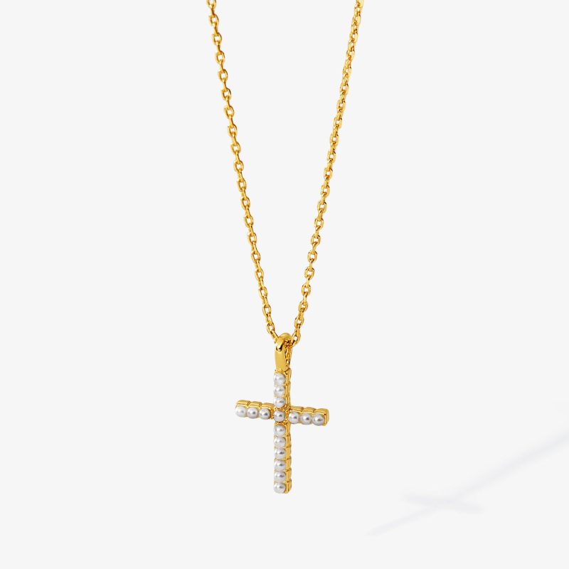 Collar Cruz Classy Perlé