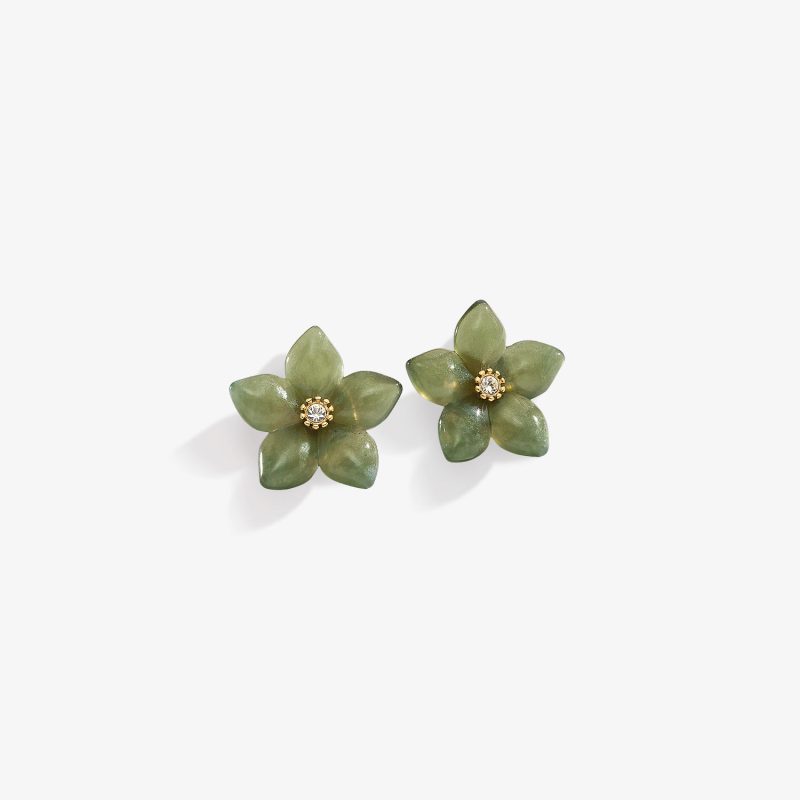 Aretes Floralia Jade