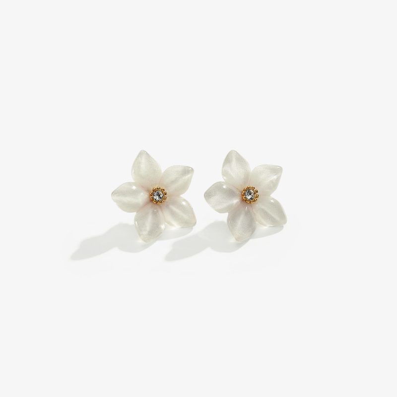 Aretes Floralia Blanc
