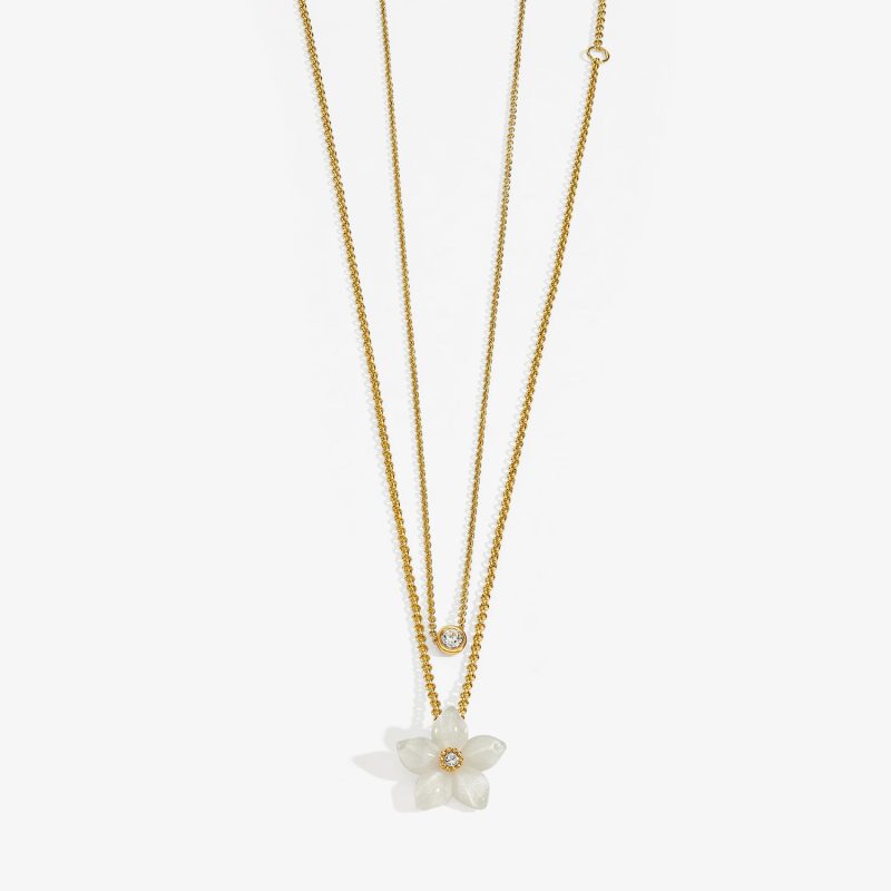 Set Collares Floralia Blanc