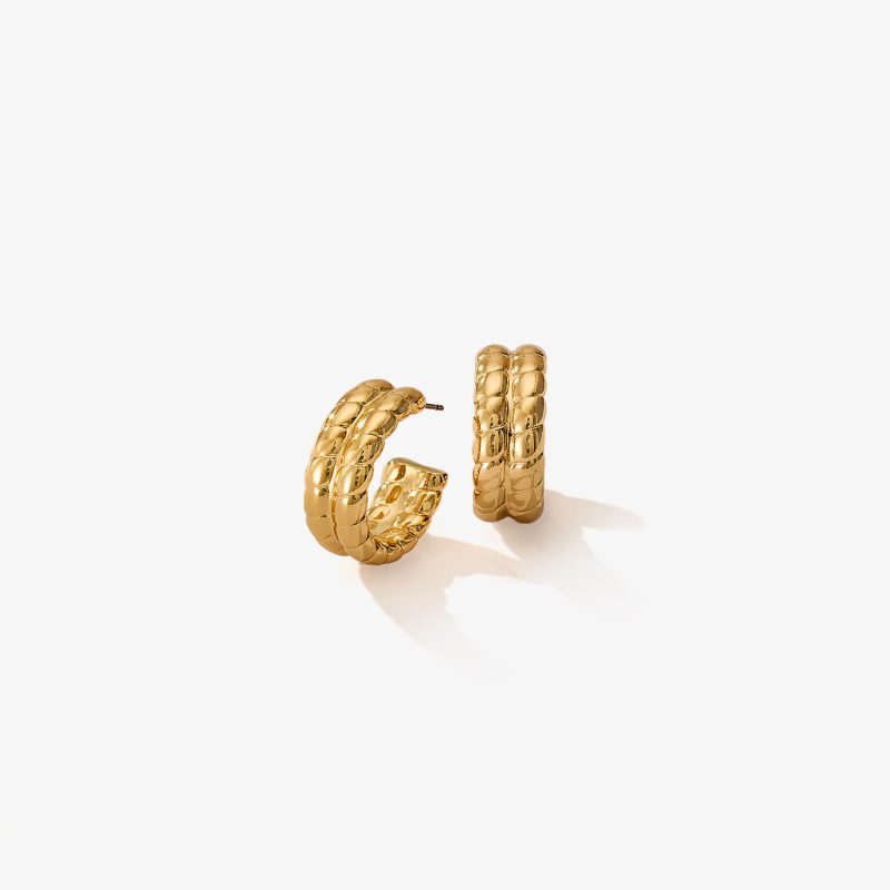 Argollas Gyra Doré Cortas