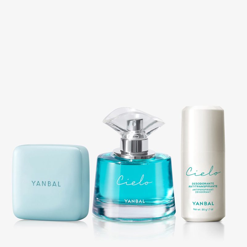 Set Cielo: Eau de Parfum + Jabón en barra + desodorante fraganciado