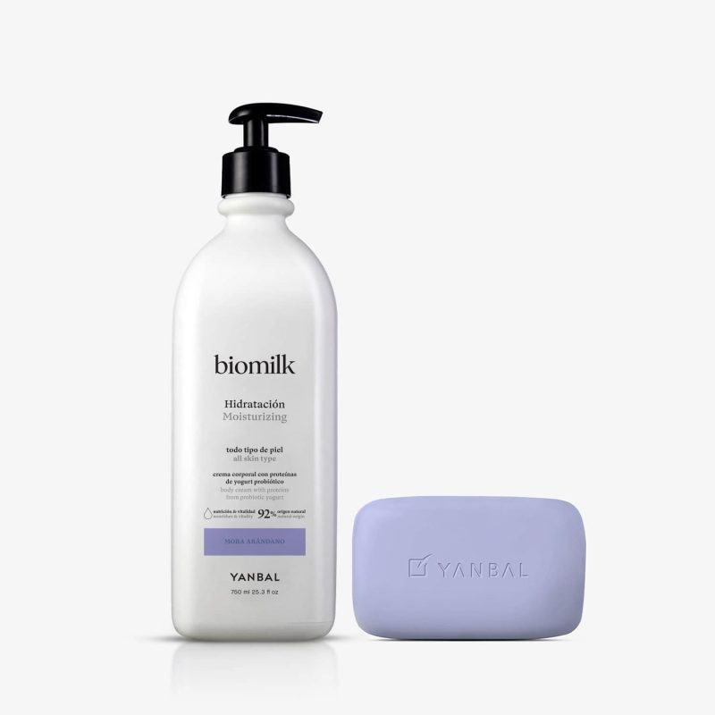 Set Biomilk Mora Arándanos: Crema Corporal + Jabón en Barra