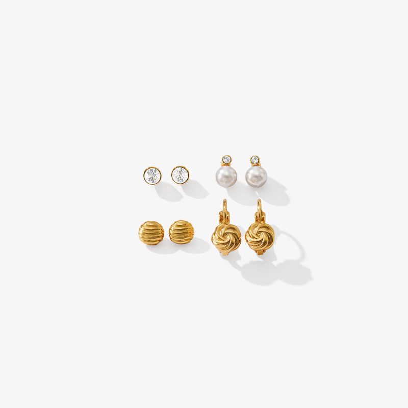 Set Aretes Doré Perlado